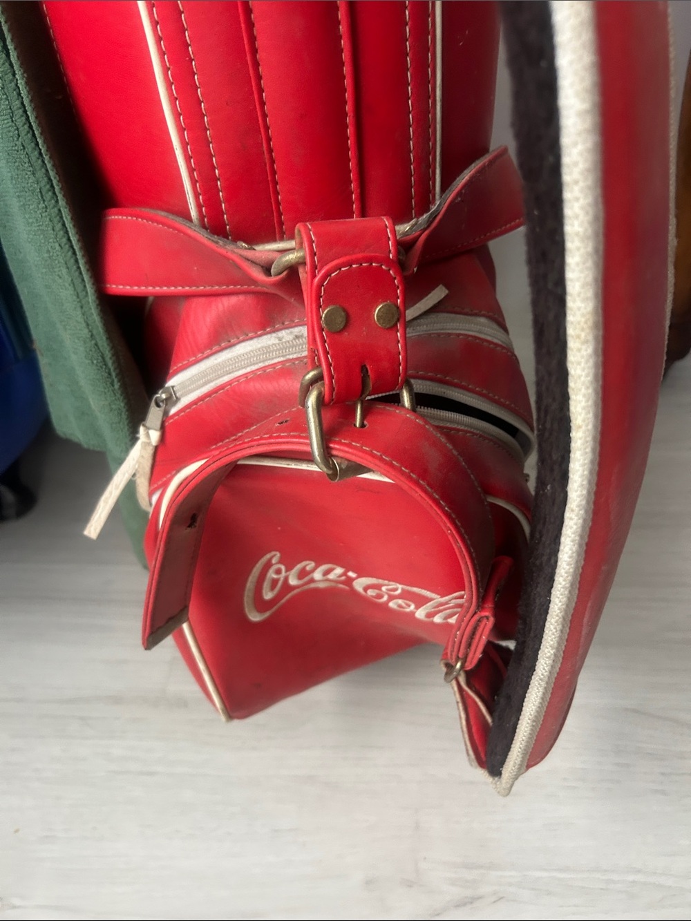 Coca Cola Red  Retro oldies classic golf bag with White Trim